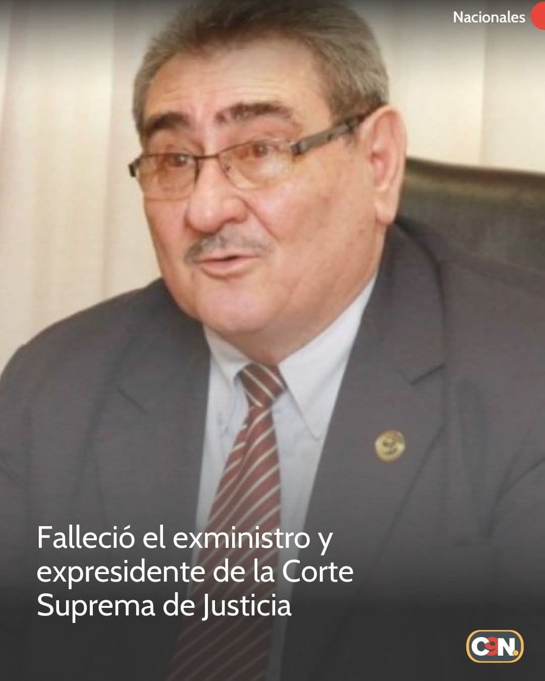 Falleció el exministro y expresidente de la Corte Suprema de Justicia