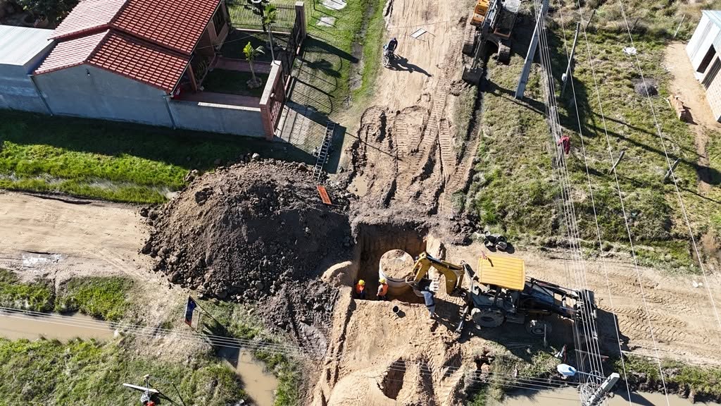 Avanzan las obras en el barrio Aurora de Pilar