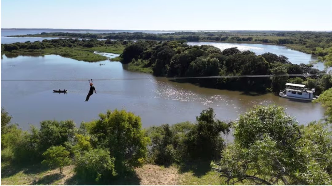 La nueva tirolesa de 400 metros sobre el río